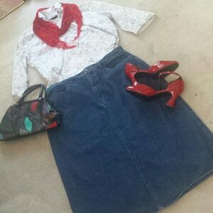 L.L. Bean womens Jean skirt sz 20